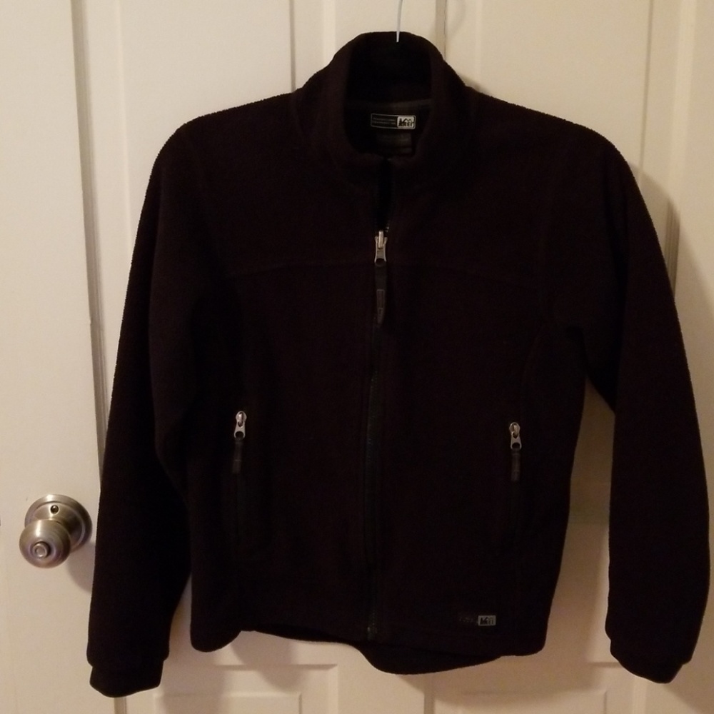 Black REI Fleece zip-in jacket